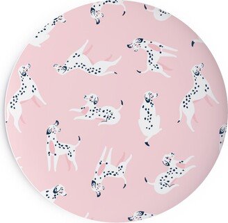 Salad Plates: Funny Dalmatian - Pink Salad Plate, Pink