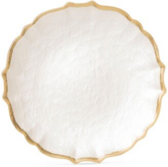 Pastel Glass Collection White Salad Plate