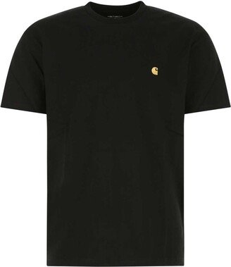 Logo Embroidered Crewneck T-Shirt-AQ