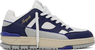 White & Navy Area Lo Sneakers