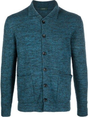 Fine Knit Collared Cardigan