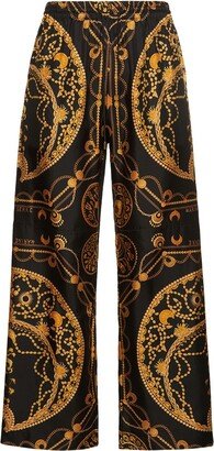 Ornament Jewellery silk pajama pants