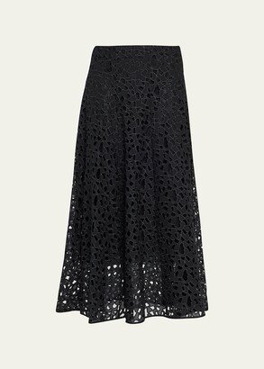 Long Panelled Cutwork Slip Skirt