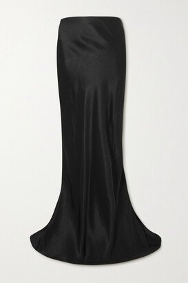 Madeleen Satin Maxi Skirt - Black