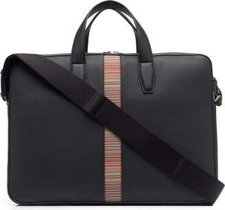 Signature Stripe laptop bag