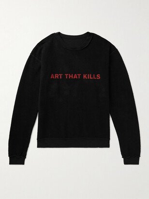 Art That Kills Reversible Printed Cotton-Jersey Sweater