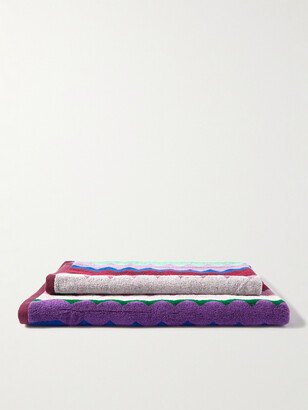 Chantal Set of Two Striped Cotton-Terry Towels