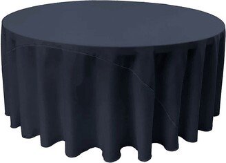 Round Polyester Poplin Tablecloth - Navy Blue Choose