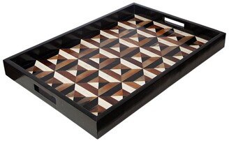 Triangle Marquetry Tray