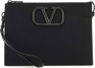 VLogo Signature Zip-Up Clutch Bag