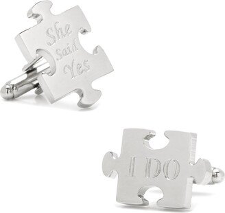 Wedding Puzzle Pieces Cufflinks Pair