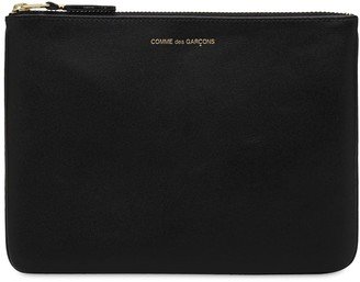 Logo leather pouch