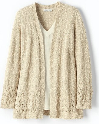 Women's Pointelle Intrigue Cardigan - Flax - XS