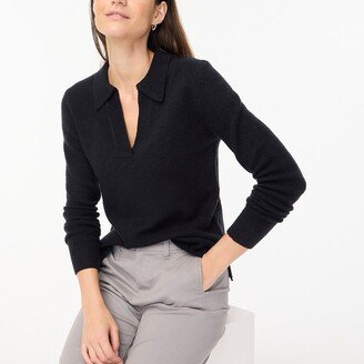 Women's Sweater-Polo In Extra-Soft Yarn