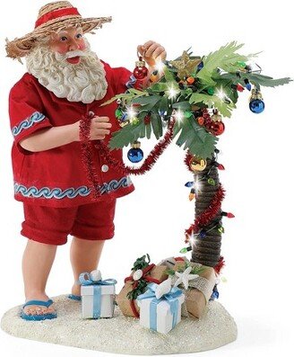 Dept 56 Possible Dreams Santa By The Sea Christmas Lighted Palm Figure