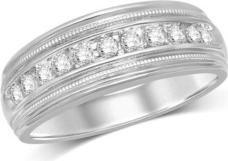 Previously Owned - Men's 1/2 CT. T.w. Diamond Anniversary Band in 14K White Gold