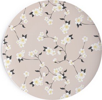 Salad Plates: Climbing Flower - Pink Salad Plate, Pink