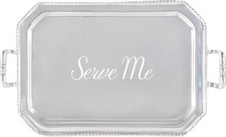 Tanner Fletcher Silver 'Serve Me' Engraved Tray