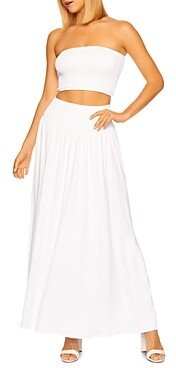 Smocked Maxi Skirt-AA