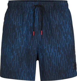 Quick-Drying Swim Shorts With Signature Print