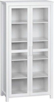 Homcom Kitchen Cupboard, 5-tier Storage Cabinet with Adjustable Shelves, White