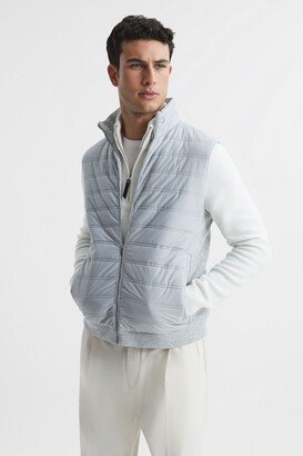 Hybrid Quilt and Knit Zip-Through Gilet