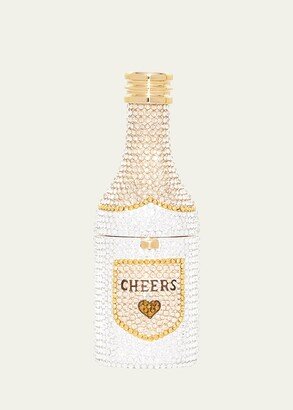 Mini Cheers Forever Bottle Crystal Pillbox-AA