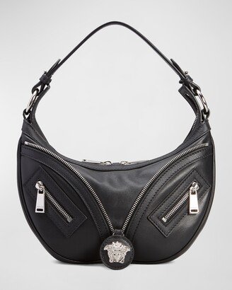Medium Medusa Zip Leather Hobo Bag
