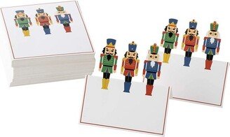 Juvale 100-Pack Christmas Nutcracker Table Place Cards, Holiday Soldier Die Cut Design (2 x 3.5 In)