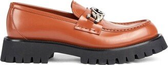 Interlocking G logo leather loafers