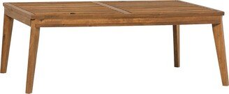 Hewson Modern Slat-Top Acacia Patio Coffee Table