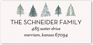 Address Labels: Scattered Trees Address Label, Grey, Address Label, Matte