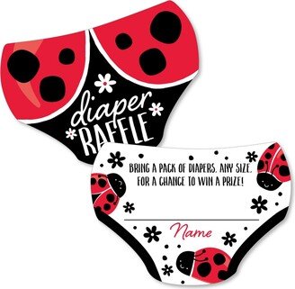 Big Dot Of Happiness Happy Little Ladybug - Baby Shower Activities - Diaper Raffle Game - 24 Ct