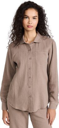 womens Addie Gauze Button Down Shirt