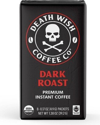 Death Wish Coffee Co Death Wish Instant Coffee Dark Roast Ground - 8ct