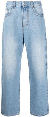 Logo-Patch Straight-Leg Jeans-AJ