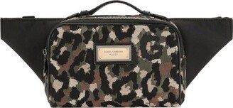 Camouflage jacquard belt bag