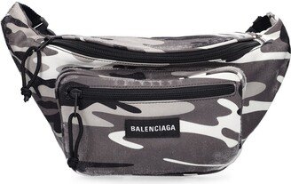 Camo printed nylon belt bag