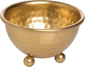 Foreside Home and Garden Foreside Home & Garden Gold Hammered Metal Decorative Jewelry Bowl - 1.75x3x3