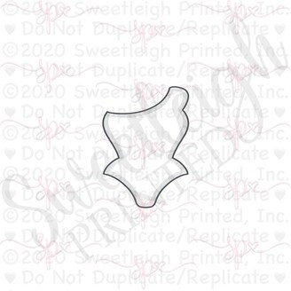 Full One Shoulder Bathing Suit Cookie Cutter