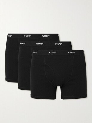 Three-Pack Ribbed CottonBoxer Briefs