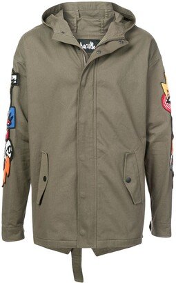 Hacmania patch hooded coat