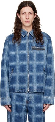 Blue Plaid Workman Denim Jacket