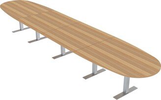 Skutchi Designs, Inc. 18 Ft Boat Oval Modular Boardroom Table Metal T-Bases Electrical Units