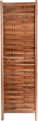 Aurelle Home Modern Acacia Wood Woven Screen Room Divider