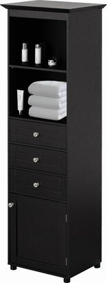 Tall Freestanding Storage Organizer Linen Tower