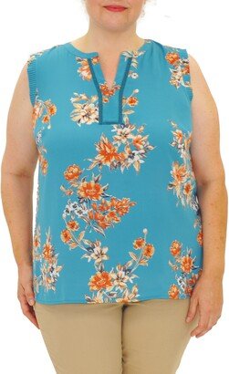 Floral Sleeveless Blouse