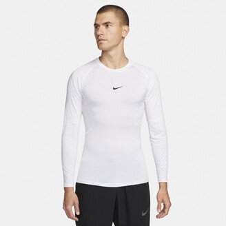 Men's Pro Dri-FIT Tight Long-Sleeve Fitness Top in White