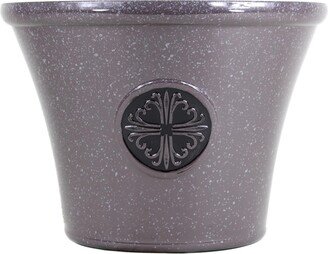 Garden Elements Logo Large Plastic Modern Planter Light Brown 14.5 Inches