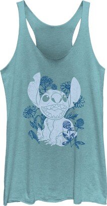 Lilo & Stitch Floral Sketch Women's Racerback Tank Top